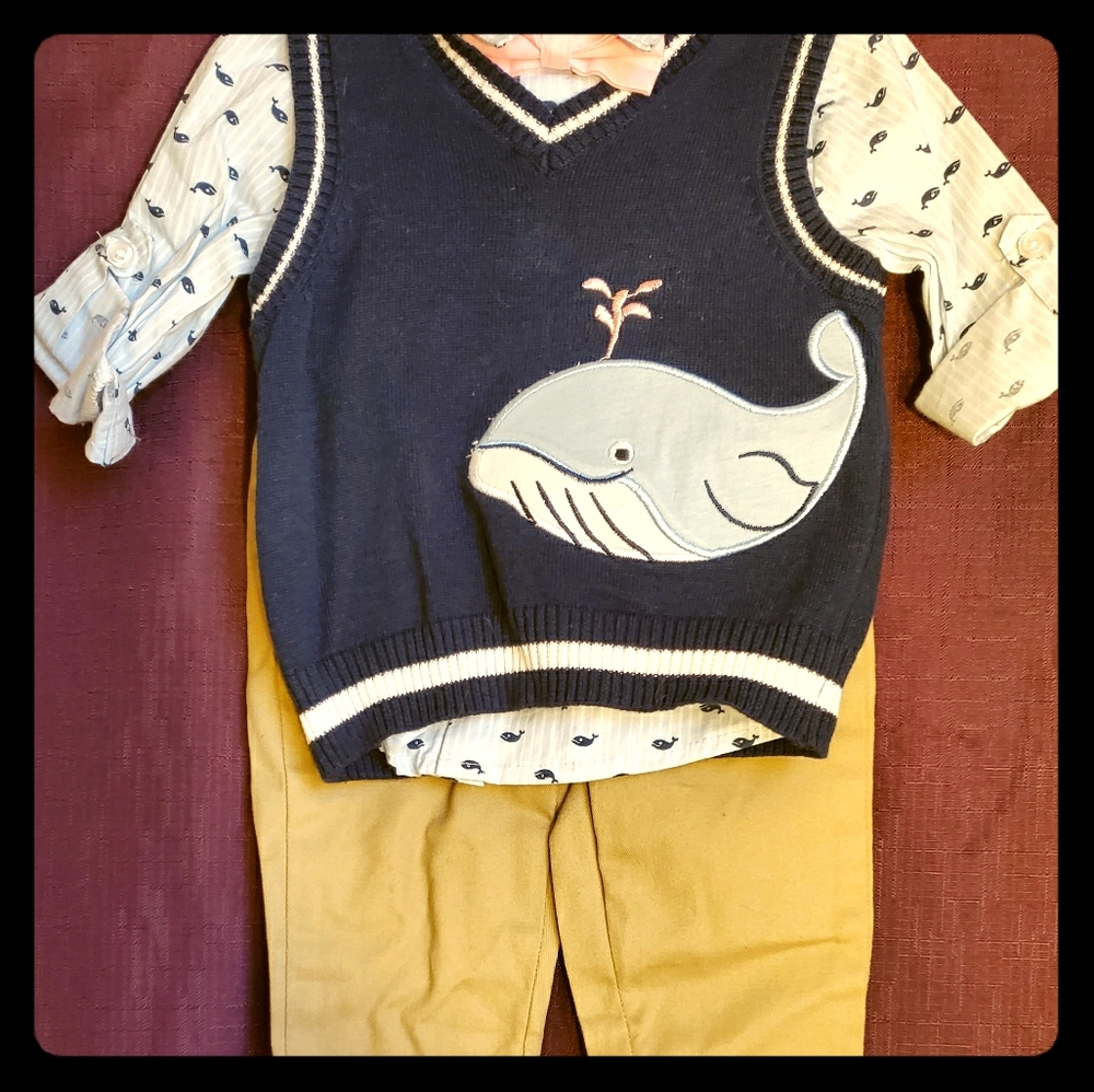 ♡Boys whale sweater w/ pants ♡